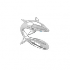 Dolphin silver ring 