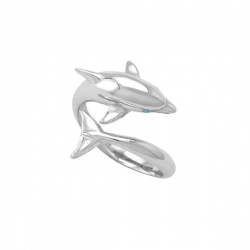 Dolphin silver ring 