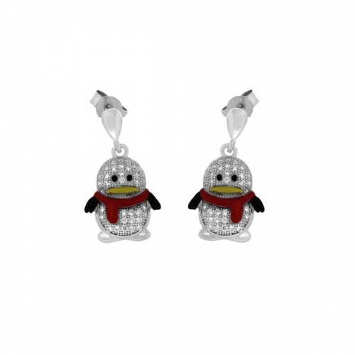 Penguin silver earrings